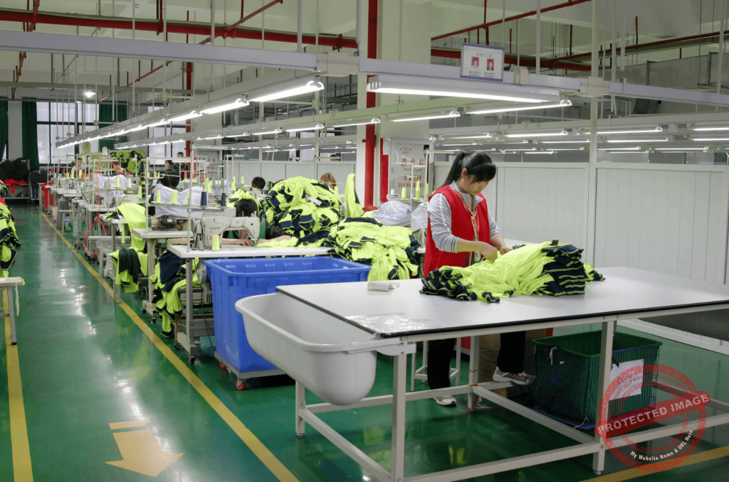 JekTex jacket production Line in China.