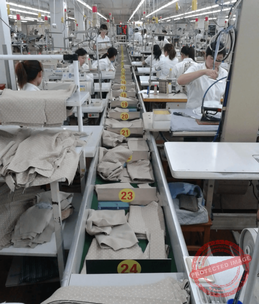 JekTex jacket production Line in China.